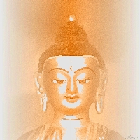 Antik-Buddha orange